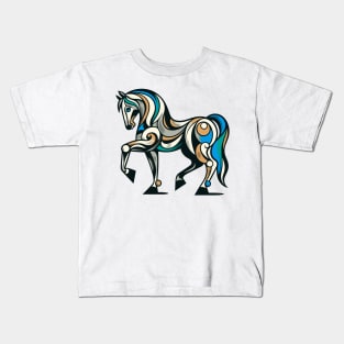 Horse illustration. Illustration of a horse in cubism style Kids T-Shirt